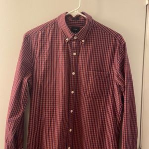 Jcrew gingham pattern button down shirt